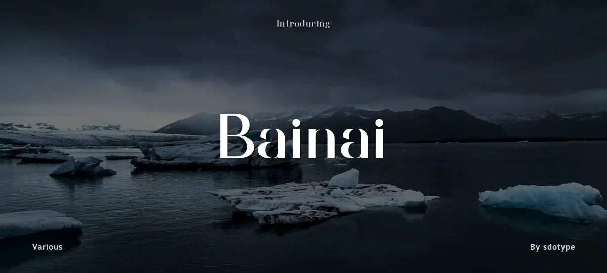 Bainai font preview