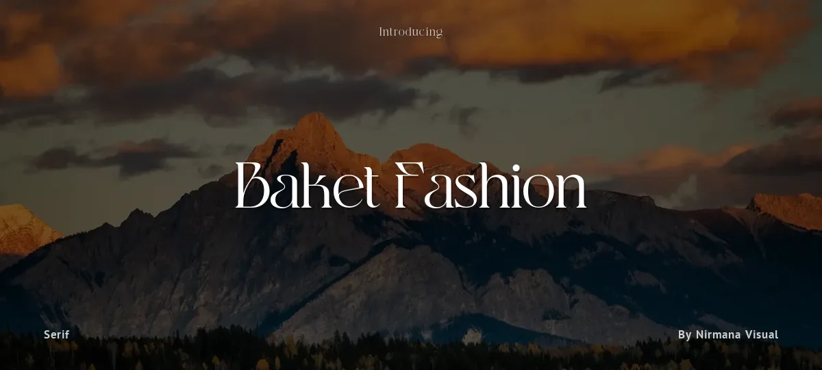 Baket Fashion font preview