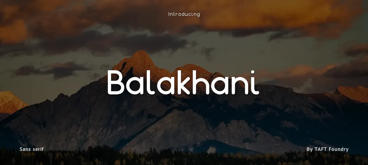 Balakhani font preview