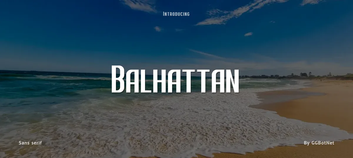 Balhattan font preview