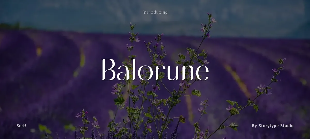 Balorune font preview
