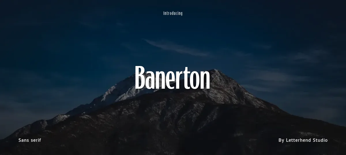 Banerton font preview