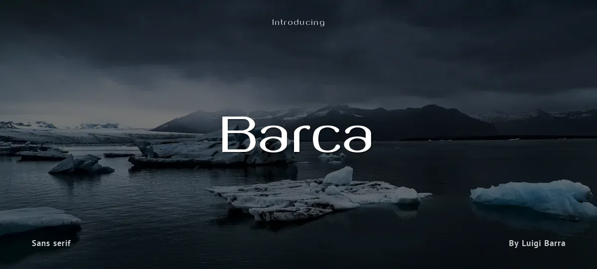 Barca font preview