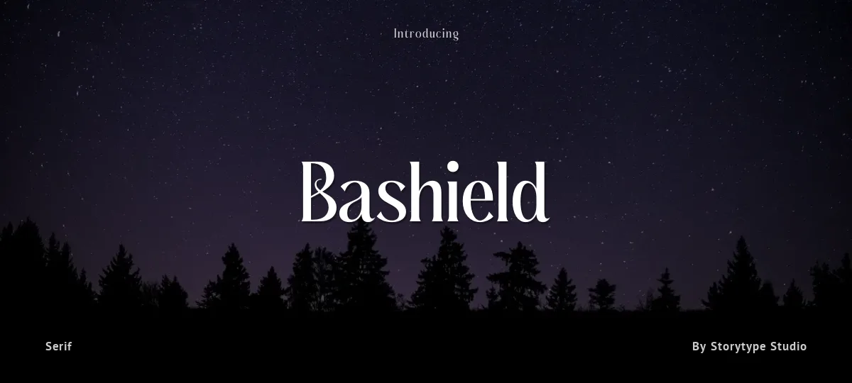 Bashield font preview
