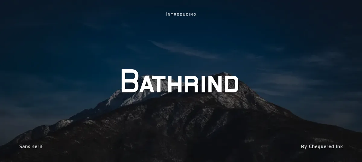 Bathrind font preview