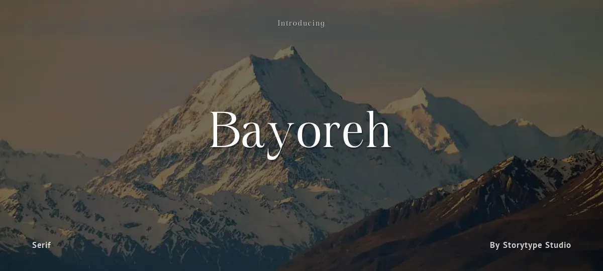 Bayoreh font preview