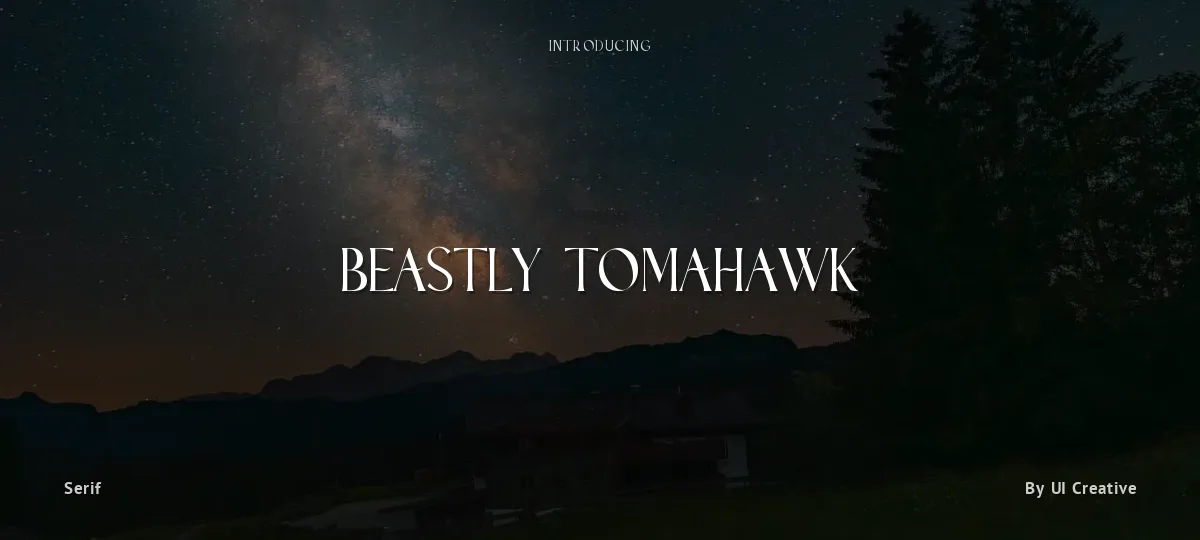 Beastly Tomahawk font preview