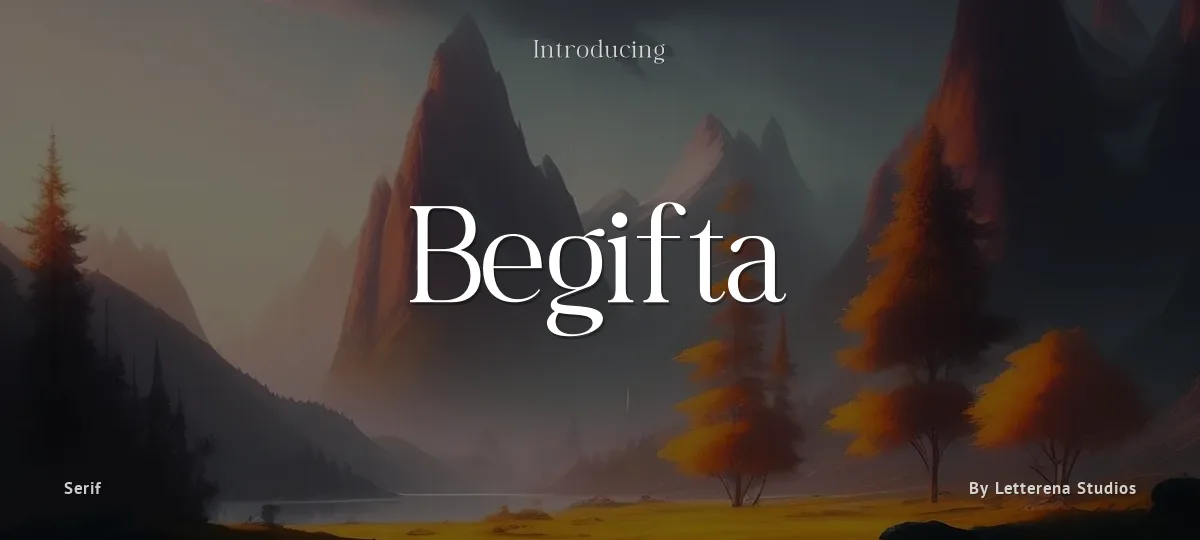 Begifta font preview