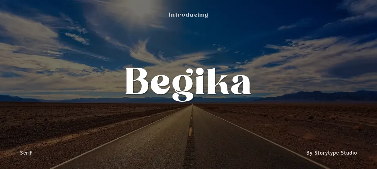 Begika font preview