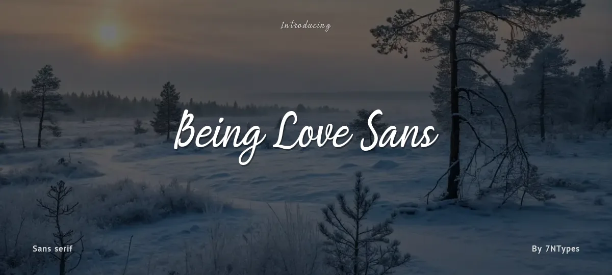 Being Love Sans font preview