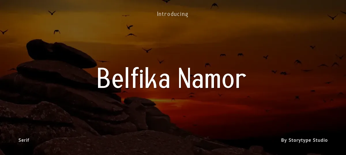 Belfika Namor font preview