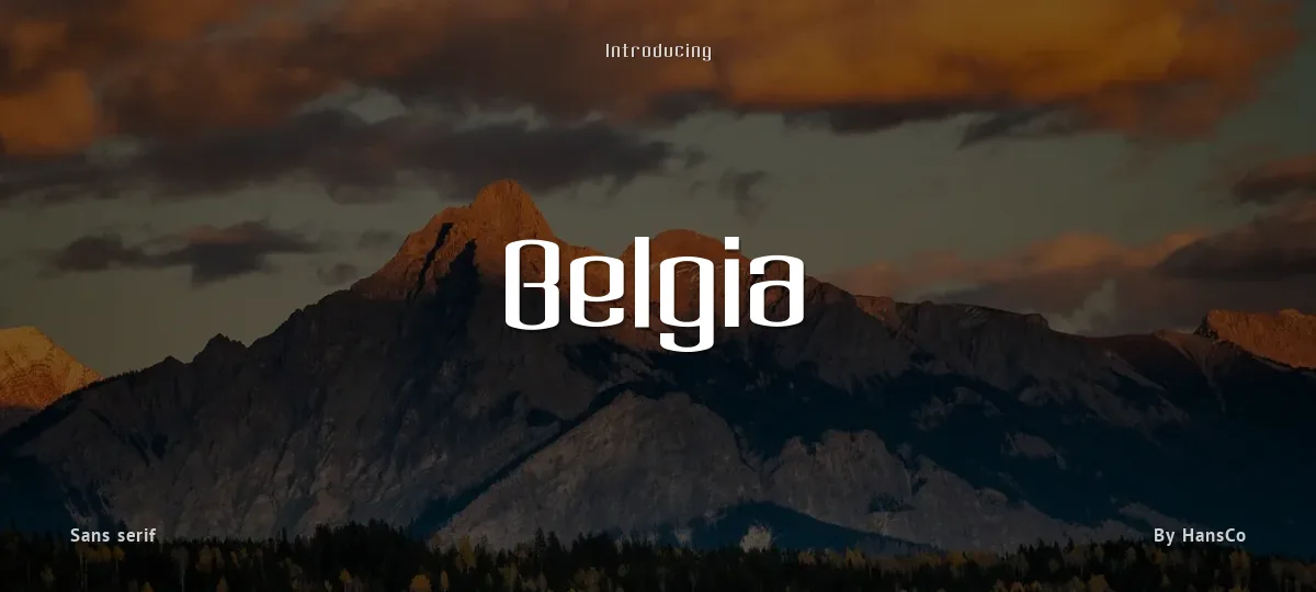 Belgia font preview
