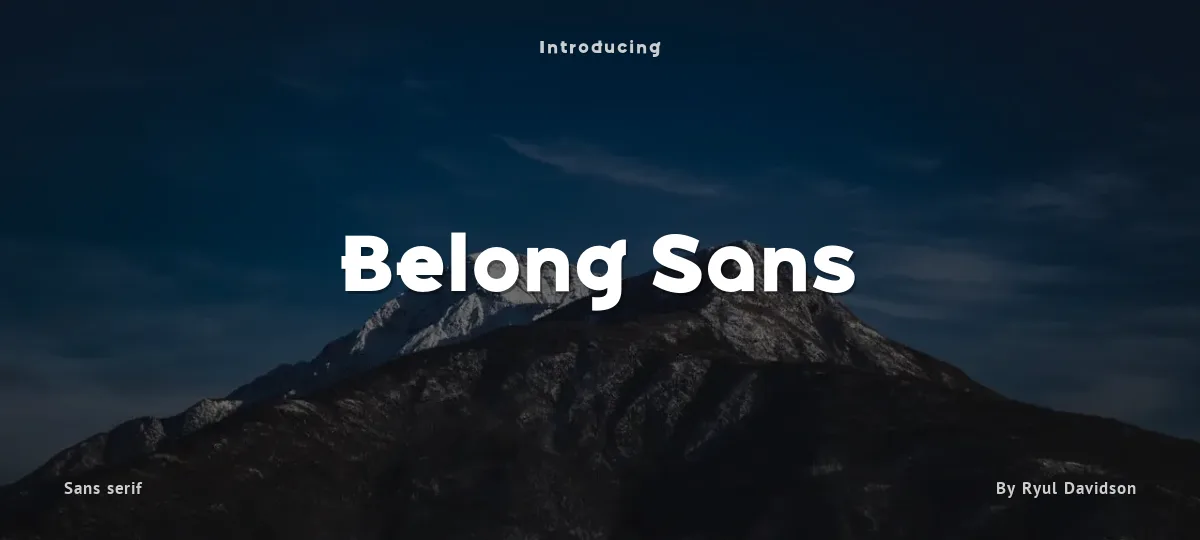 Belong Sans font preview