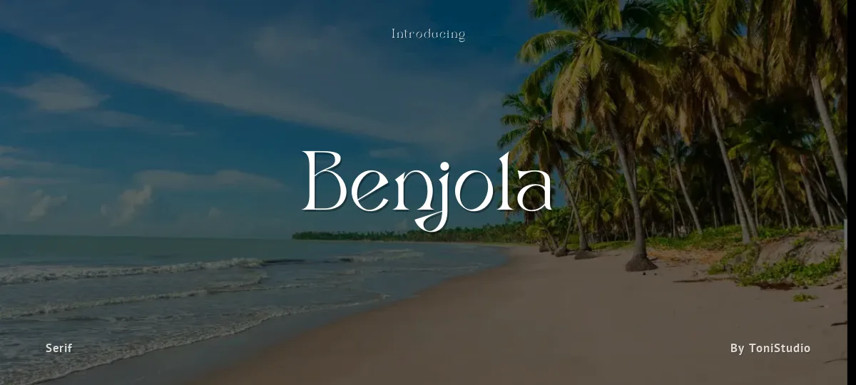 Benjola font preview