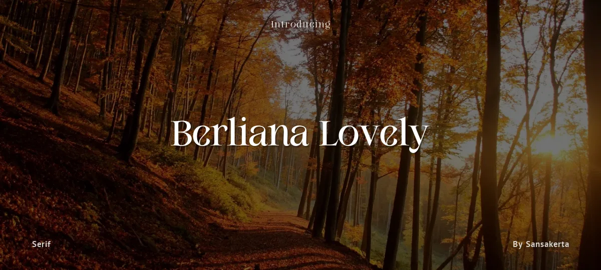 Berliana Lovely font preview