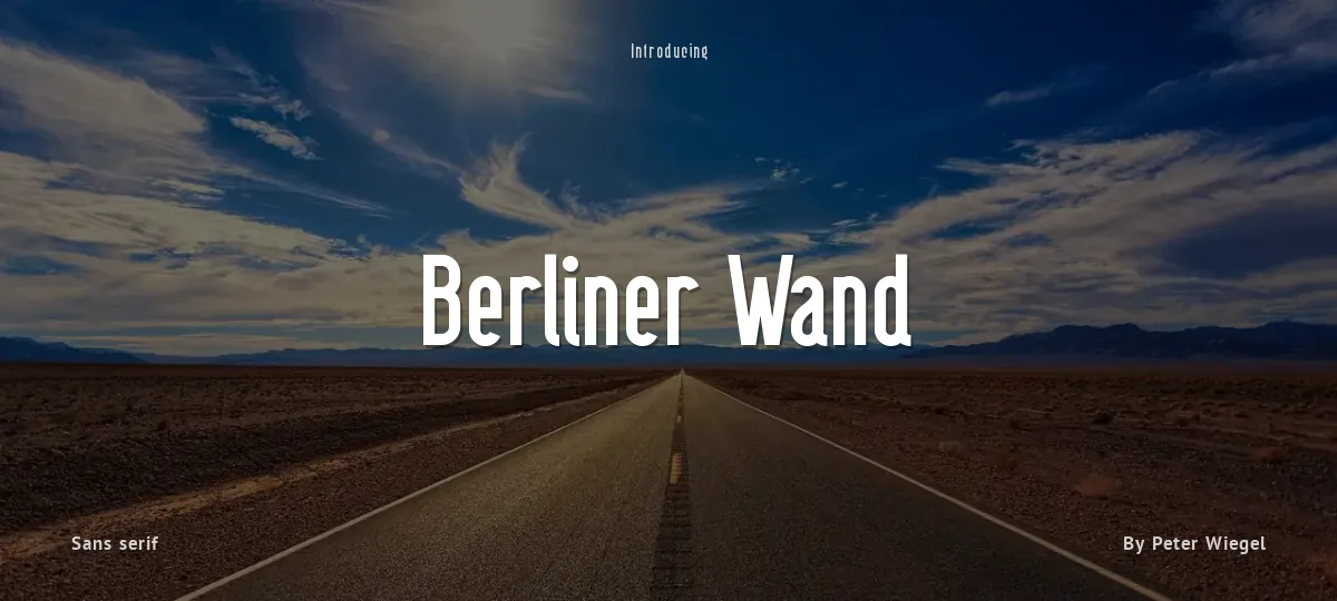 Berliner Wand font preview