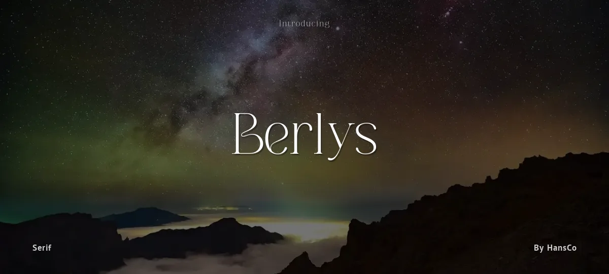 Berlys font preview
