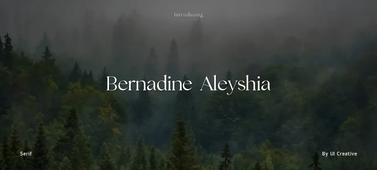 Bernadine Aleyshia font preview