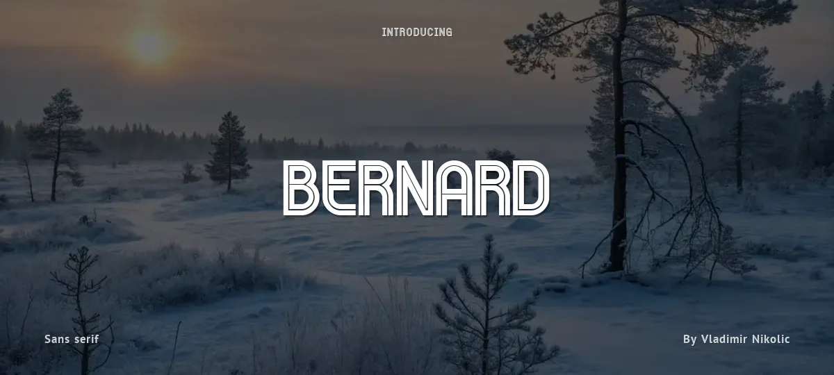 Bernard font preview