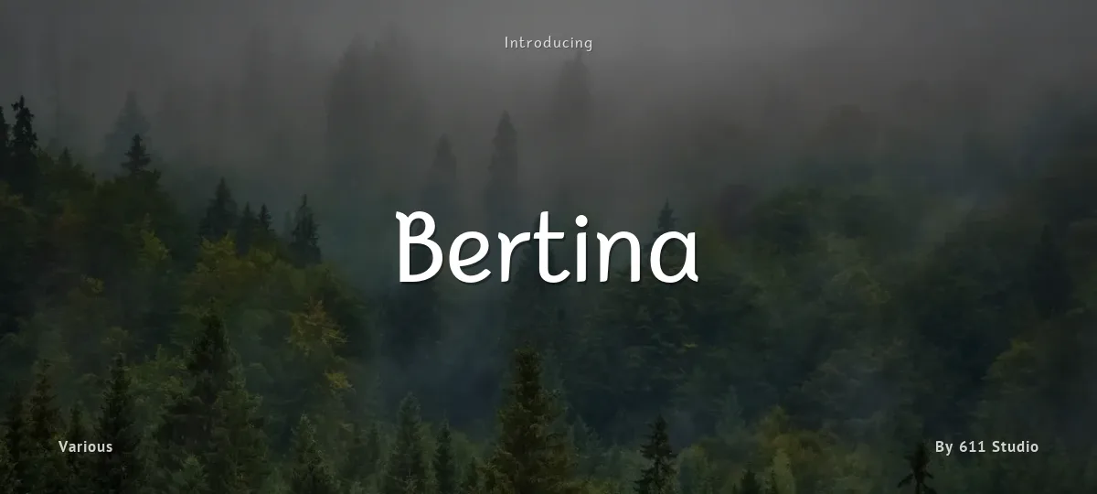 Bertina font preview