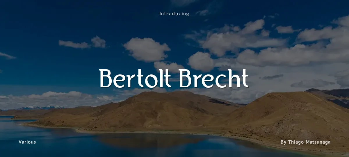 Bertolt Brecht font preview