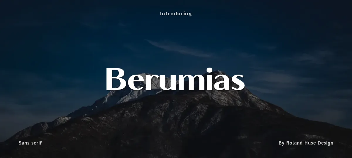 Berumias font preview