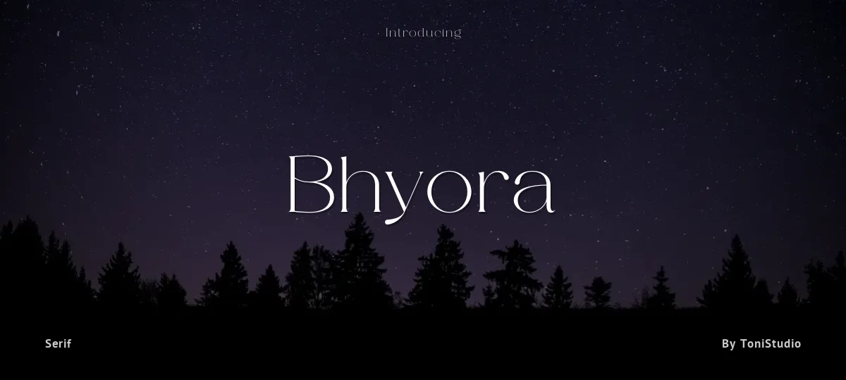 Bhyora font preview