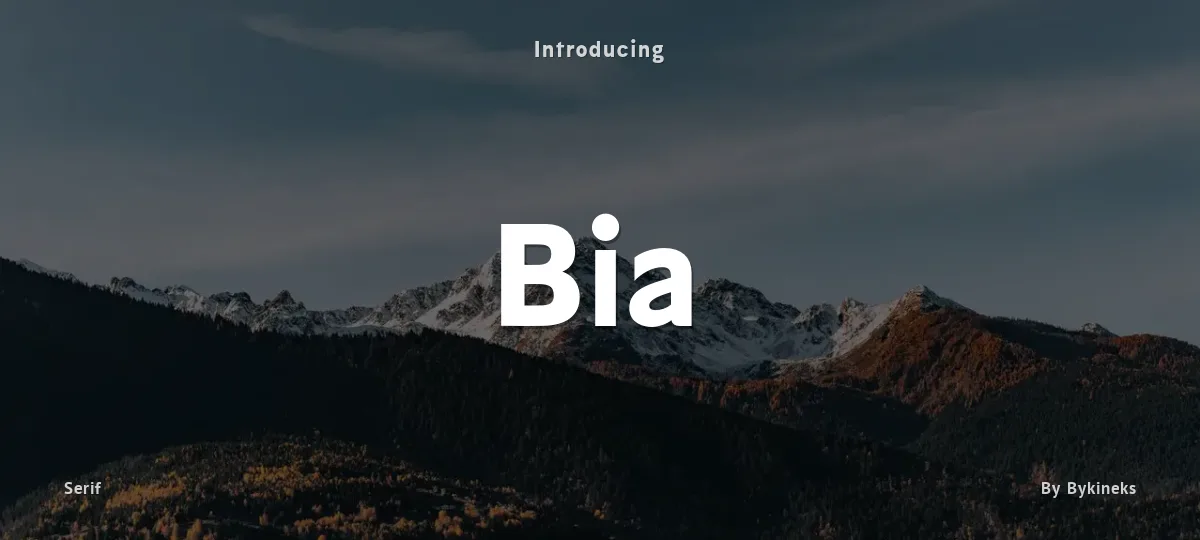 Bia font preview