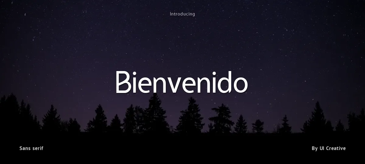 Bienvenido font preview