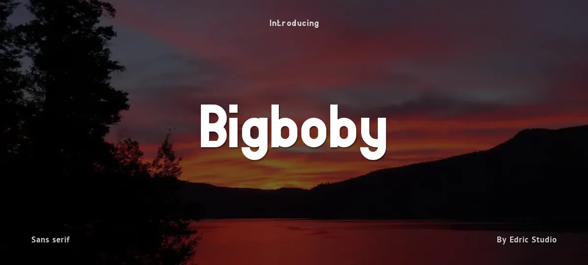 Bigboby font preview
