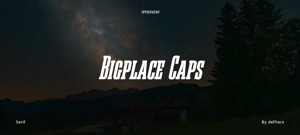 Bigplace Caps font preview