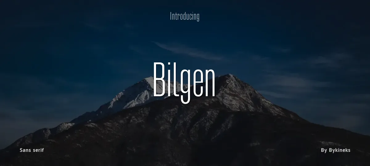 Bilgen font preview