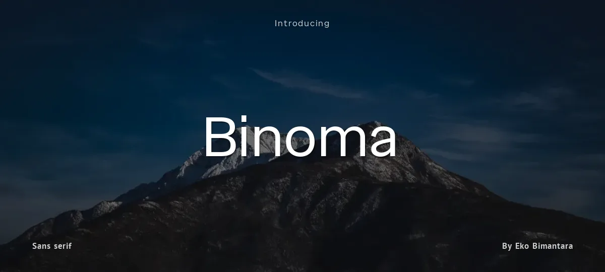 Binoma font preview