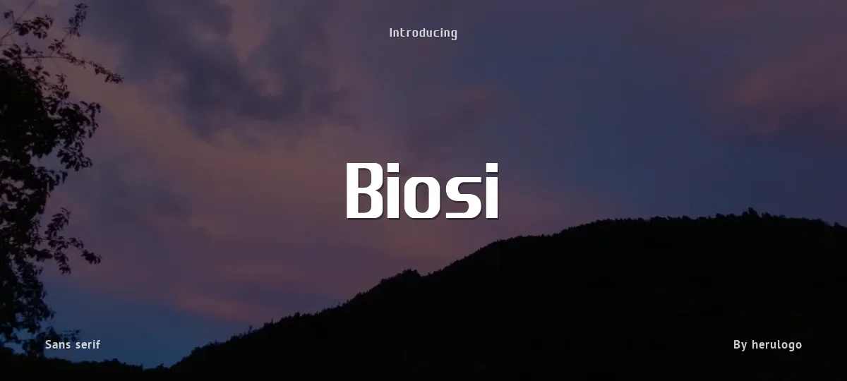 Biosi font preview