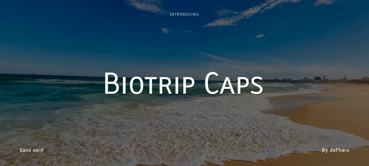 Biotrip Caps font preview