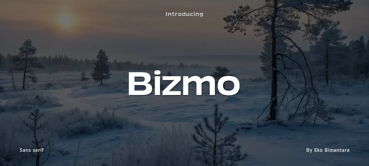 Bizmo font preview