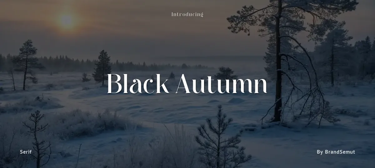Black Autumn font preview