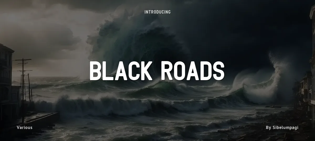 Black Roads font preview