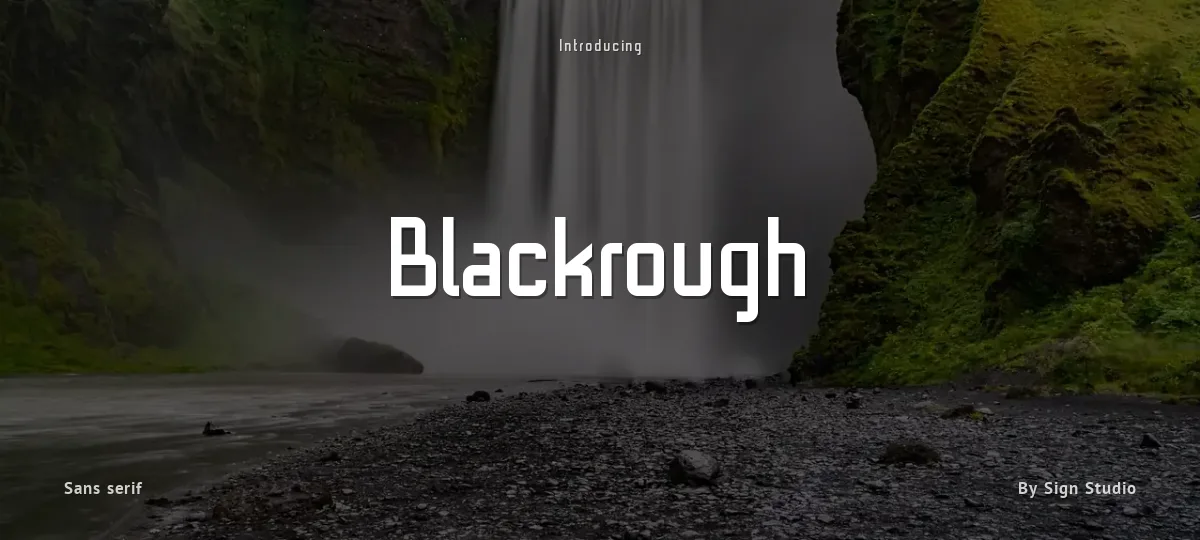 Blackrough font preview