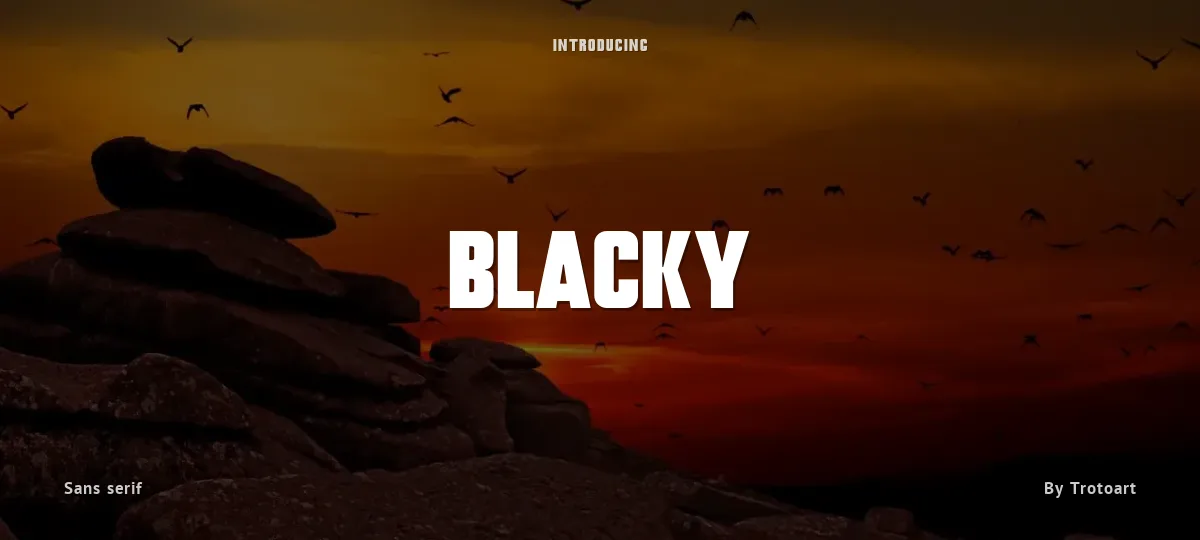 Blacky font preview