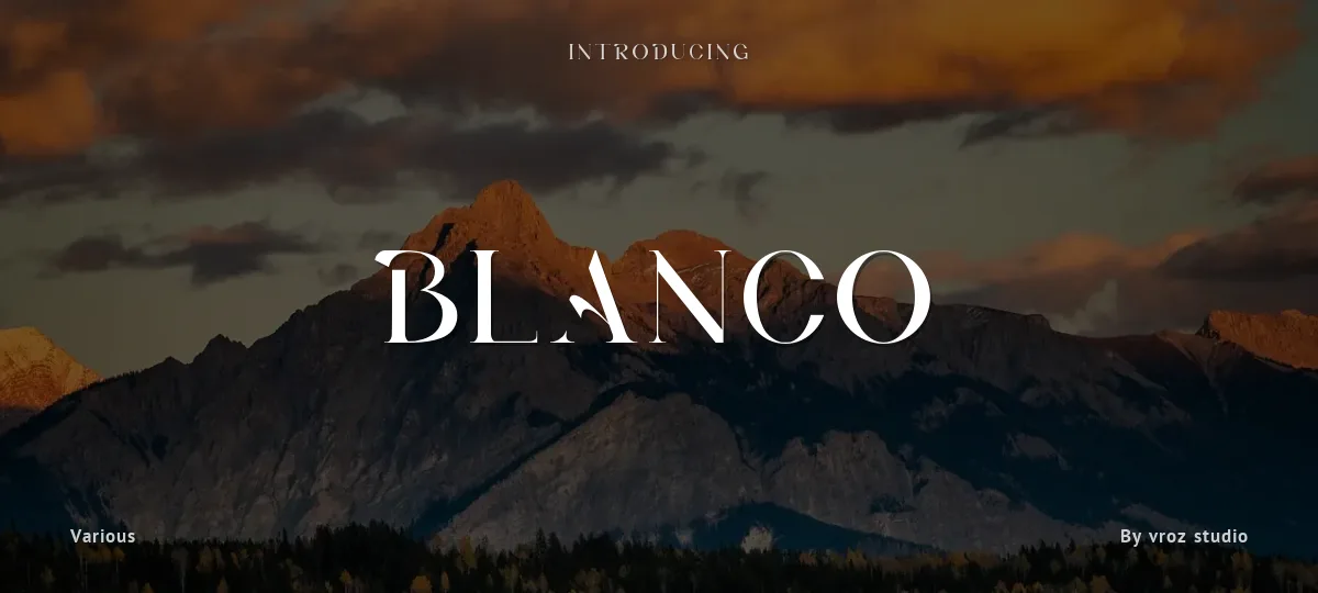 Blanco font preview