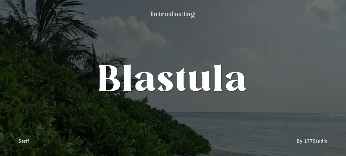 Blastula font preview