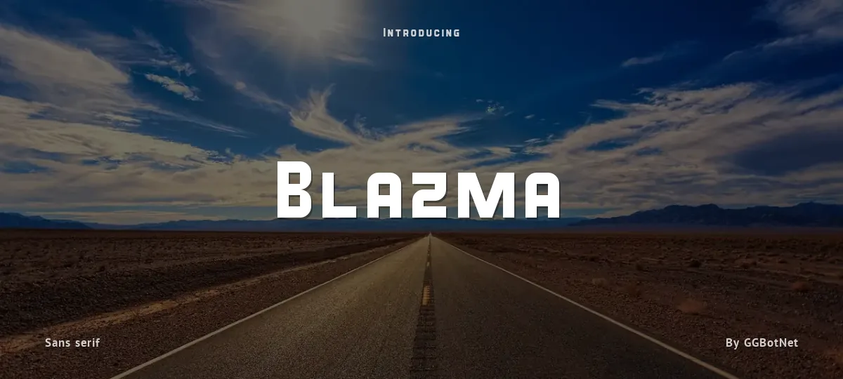 Blazma font preview