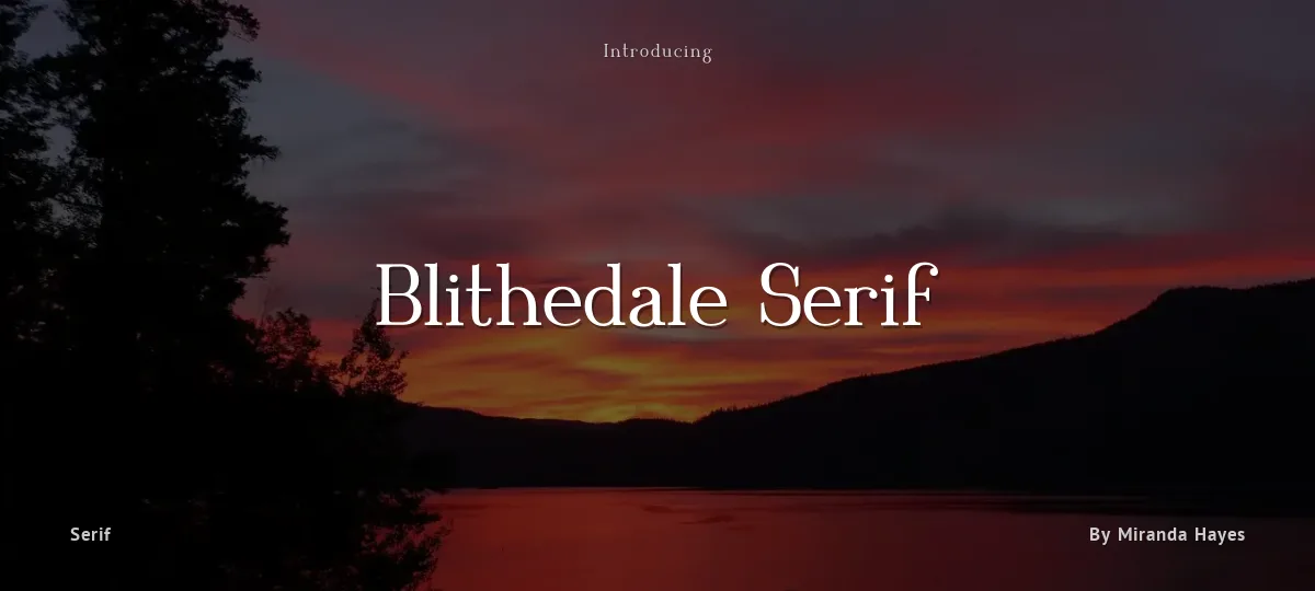 Blithedale Serif font preview