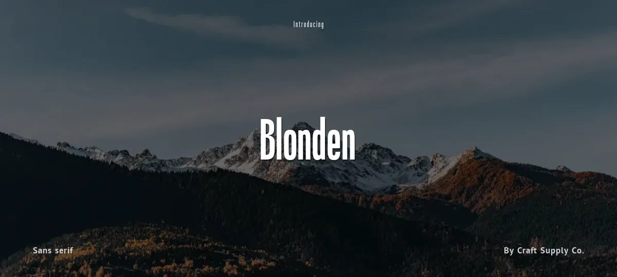 Blonden font preview