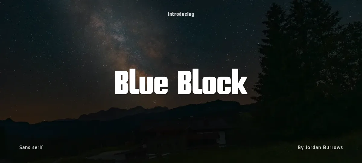 Blue Block font preview