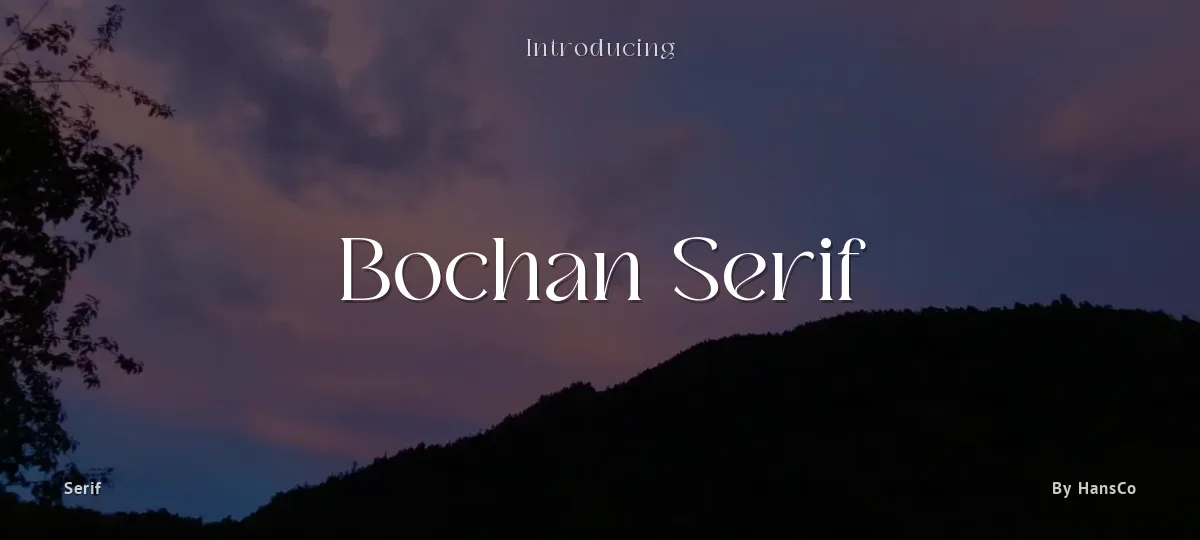 Bochan Serif font preview