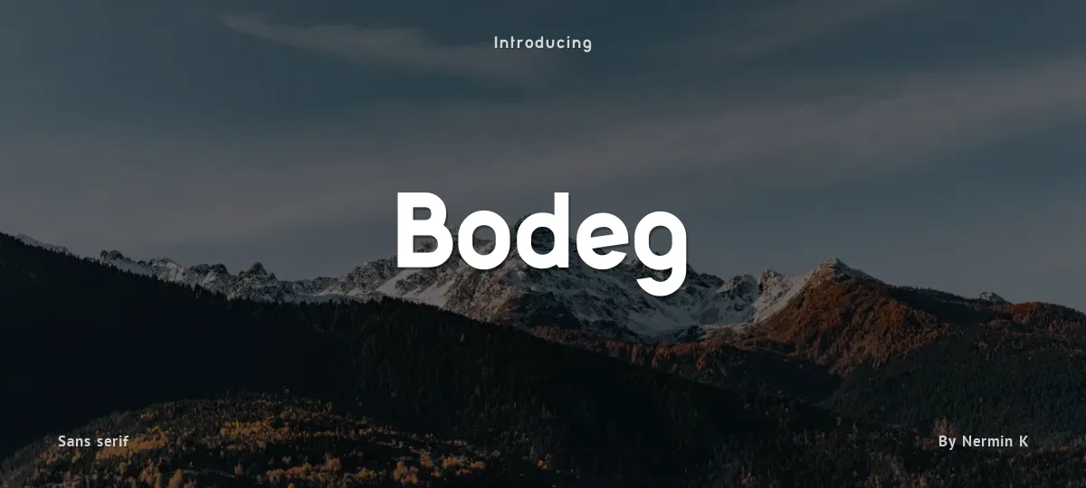 Bodeg font preview