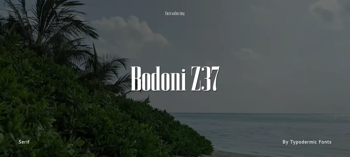 Bodoni Z37 font preview