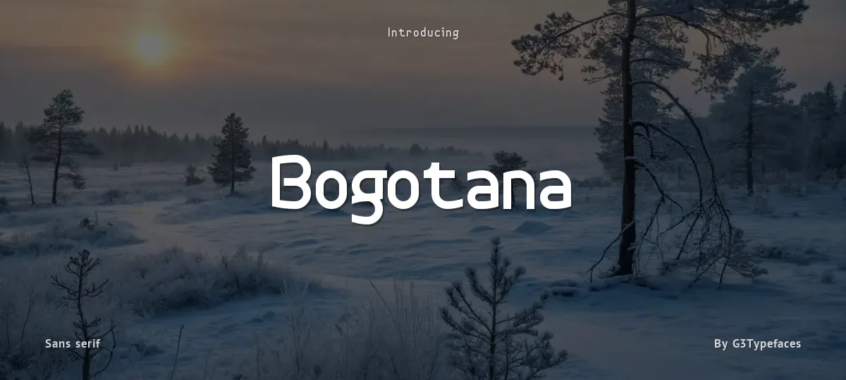 Bogotana font preview